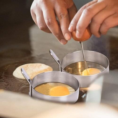 Pancake Smooth Fried Eggs Ring Set Muffin Stainless Steel Heart Shaped Non Stick