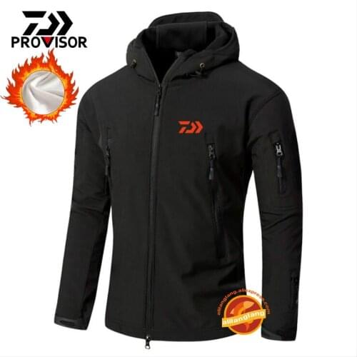 2021 New Daiwa Clothing Fishing Clothing Winter Autumn Waterproof Warm Fishing Jackets Men Fleece Thick Outdoor Fishing Shirts
