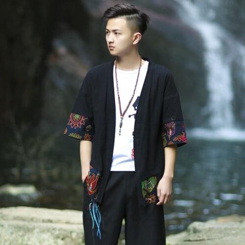 New arrival 2018 traditional chinese clothing for men chinese market online shang hai tang Traditional chinese shirt TA010