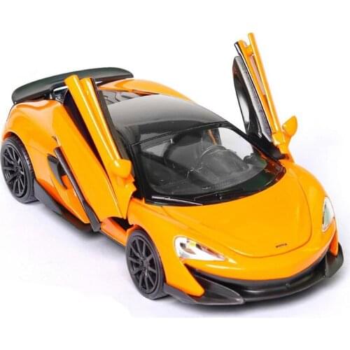 New 1:32 High Simulation Alloy Model Car 600LT Super Sports Car With Sound and Light Pull Back Gift Toy Collection V133