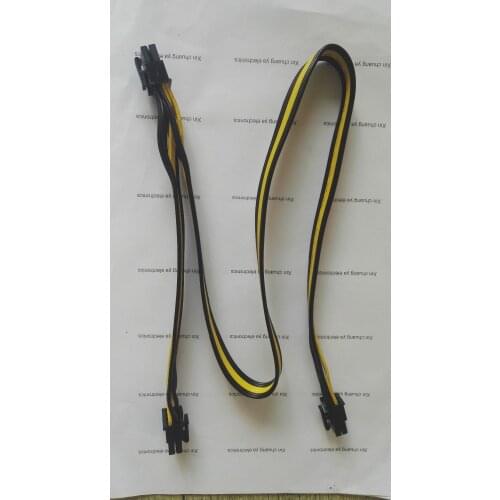 PCI-E PCIE PCI Express 6P male to Dual 6+2P 8Pin male connector GPU extend Cable mining wire 18AWG 20+60cm