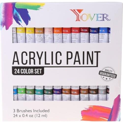 24 Colors Professional Oil Painting Paint Drawing Pigment 12ml Tubes Set Artist