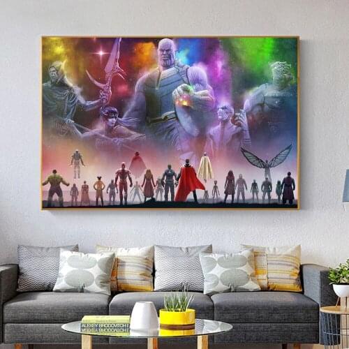 Marvel Classic Movie Avengers Poster Print Comics Canvas Picture Wall Art Painting Modern KidS Bedroom Living Room Decor Mural