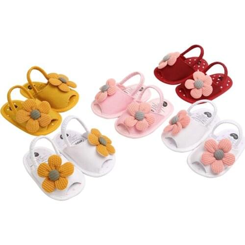 Fashion Baby Sun Flower Princess Sandals Baby Toddler Girls Shoes Soft Shoes Lightweight and Comfortable