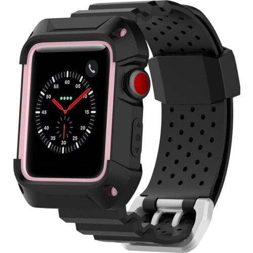 Silicone Wristband Bracelet watchband Strap bands replacement for Apple Smart Watch Series 3 2 1 protective case 42mm & 38mm