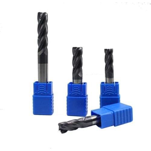 2mm 3mm 4mm 6mm 4 flute HRC50 rolling mill ball milled tungsten carbide spiral drill milling cutter Round nose milling cutter