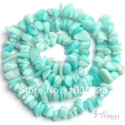 High Quality 5-8mm Natural Amazonite Freeform Gravel DIY Gems Loose Beads Strand 16" Jewelry Making Free Shipping w356