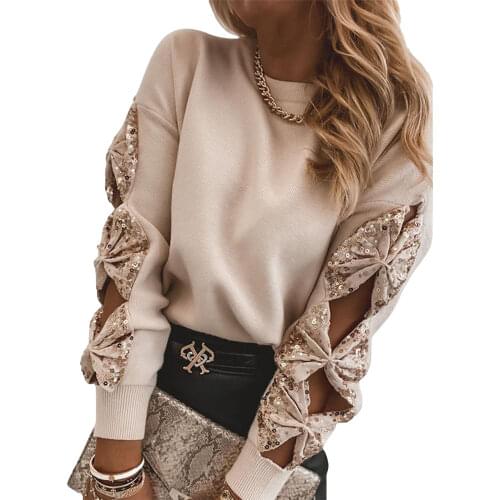 YXQYRXS Women's T-shirts With Sequins