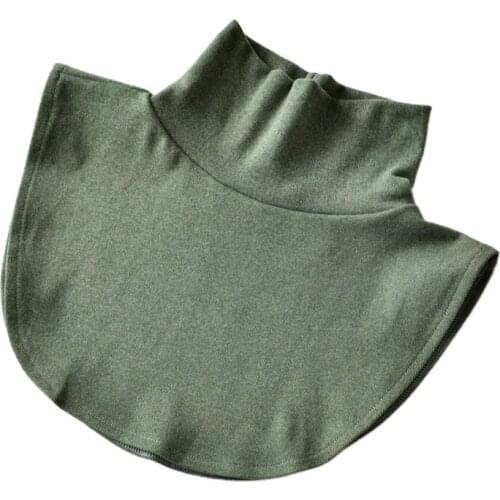 Women Winter Warm Turtleneck Dickey False Fake Collar Solid Color Detachable Half Top Shirt Sweater Hoodie Accessories