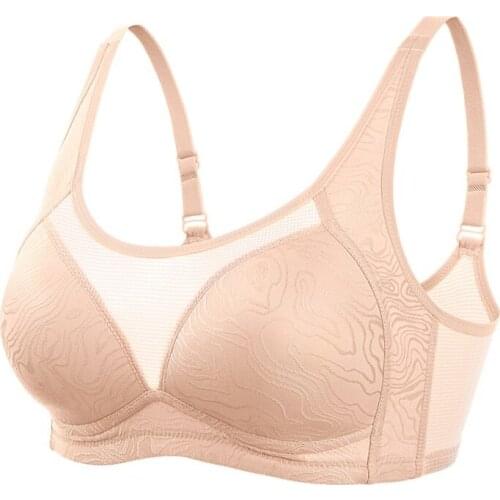 Women Breathable Bras Sexy Lingerie Lace Bralette Seamless Plus Size Solid Color Comfortable No Steel Ring Female Thin Cup Bra