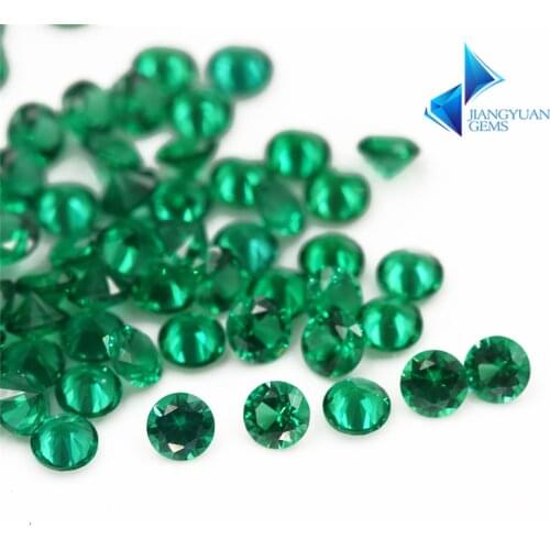 1~3mm Round Cut Green Color Nano Synthetic Gems For Jewelry Stone
