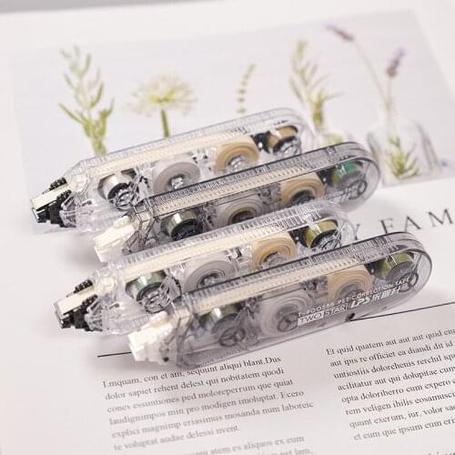 10m Color Random Singer Double Headed Transparent Stationery Corrector Correction Tape Roller White Sticker Study School Supply