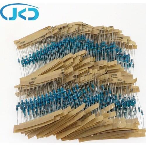 1350pcs/lot 135Value x 10pcs 1/4W 0.25W Metal Film Resistor Assortment Kit 1 ohm ~ 1M ohm resistance
