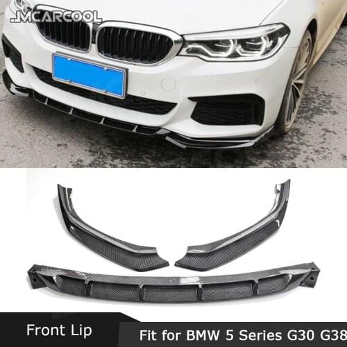 ABS Carbon Look Material Front Bumper Lip Car Decoration For BMW 5 Series G30 G31 G38 540i M Sport 2017 2018 2019