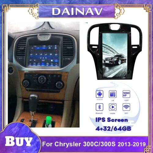 PX6 Vertical Screen Car Radio 2 Din GPS Navigation For Chrysler 300C/ 300s 2013 2014 2015 2016 2017-2019 Audio Multimedia Player
