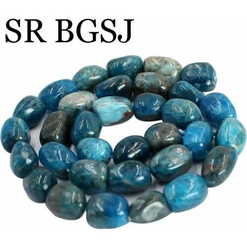 Free Shipping 8x12mm Freeform Potato Blue Apatite Gems Jewelry Making Beads Strand 15"