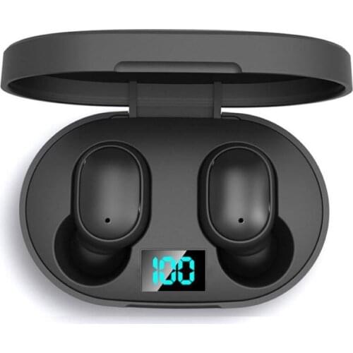 E6s Smart Digital Display Bluetooth Headset Waterproof Sports Headset Wireless Mini HIFI Headset Stereo TWS Earphone