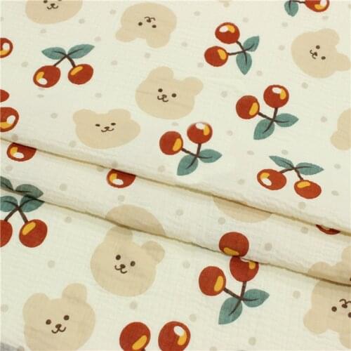 135x50cm Double-Layer Cotton Gauze Fabric, Making Seersucker Baby Blanket Home Wear Pajamas Cloth