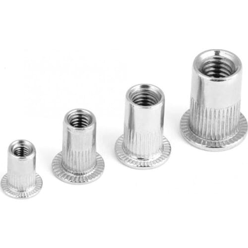 200Pcs Threaded Insert Nut M3/M4/M5/M6 304 Stainless Steel Blind Rivet Nut Set stainless steel insert nut