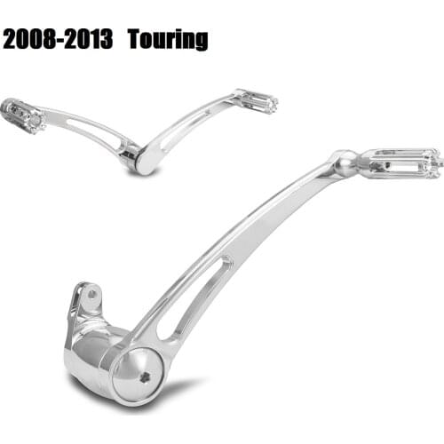 Chromed Gauge Brake arm Gear shifter levers pegs for harley touring FLHR FLHX FLHT FLTR 2008-2013