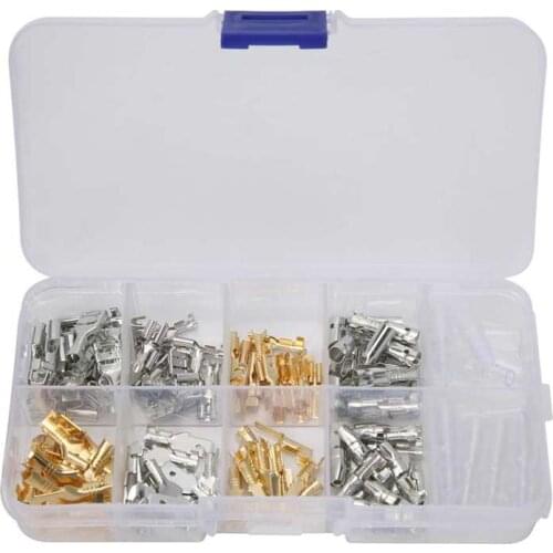 150Pcs Insulated Wire Terminals Male Female Cable Connector Industrial Supplies 2.8/4.8/6.3/4mm Male Female Cable Terminals