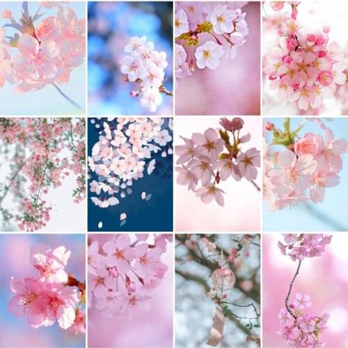 Square/round DIY Diamond Embroidery Begonia Flowers Freshing Painting Full Rhinestone Wall Picture for Living Room Decoration