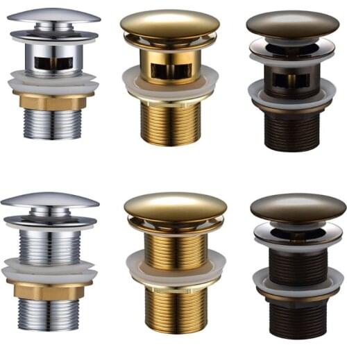 Brass Pop-up Drain Bathroom Basin Sink Drain Plugs Overflow Hole Bath Faucet Kit
