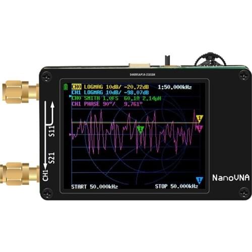 NanoVNA Vector Network Analyzer 2.8 inch LCD Display calibration kit Antenna Battery HF VHF UHF UV 50KHz-300MHz
