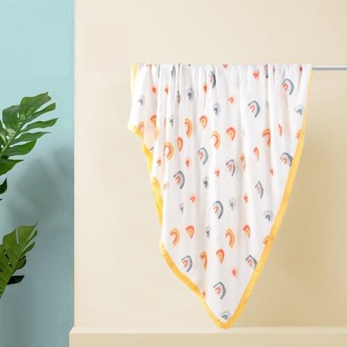 Soft Baby Blanket 2 Layer Bamboo Cotton Blanket Newborn Swaddle Swaddle Bedding