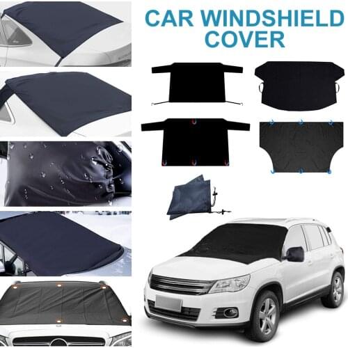 New Hot Sale Car Windshield Cover Sunshade Snow Cover Magnetic/elastic Band Anti-ultraviolet Oxford Front Windshield Protective