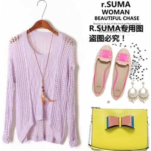 2016 Spring autumn new Womens Vintage Ziziphus Twisted Irregular thin Knit Sweaters Women Pullovers Ladies Dress Female Sweater