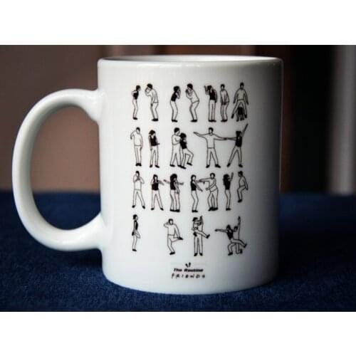 New Friends White Color Ceramic Coffee Friends Mug Geller Ross Monica Dance The Routine ---Loveful