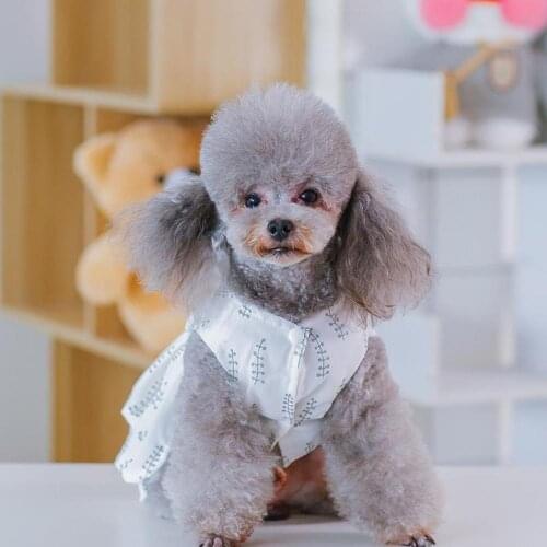 Dog Dresses Summer Fashion Puppy Skirt Button Closure Cute Dog Dress Pet Clothes Wedding Party Pets Accessories