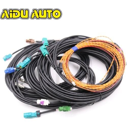 For Audi A4 A5 A6 C7 B9 8W Q7 4M Q5 MLB Original 360 degrees Environment Rear Viewer Camera Install harness Wire Cable