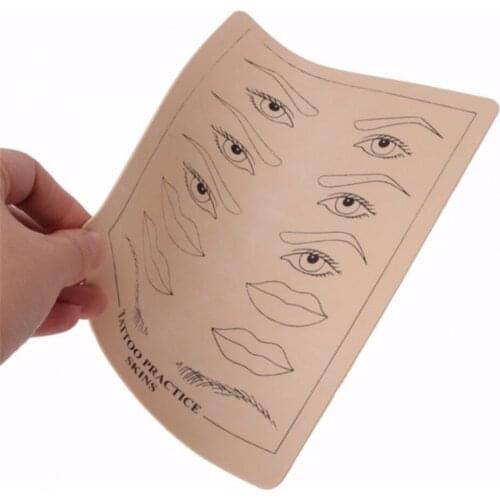Blank Eyebrow Lips Artificial Soft Leather Tattoo Simulation Practice Skin for Needle Machine Supply Tattoo accesories
