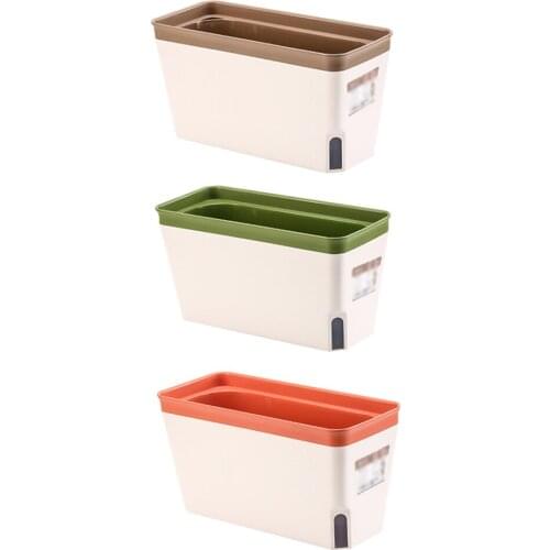 Self-watering Flower Pot Automatic Water-absorbing Plant Pots Bonsai Container Garden Home Decoration