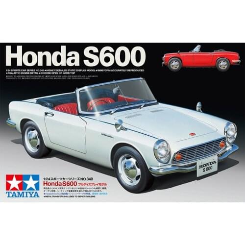 Assembled Model 1/24 Honda Honda S600 1964 Model Open Canopy Version Display Toy Plastic Assembly Building Model Kit 24340