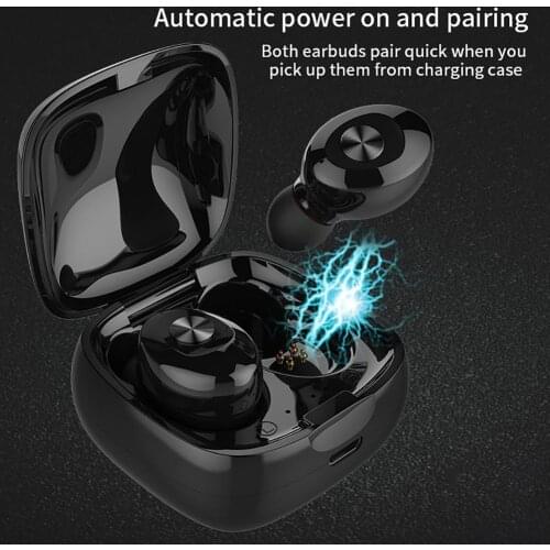 Sports In-ear headset Bluetooth Connection Ergonomic Binaural Call Waterproof 3D Stereo V5.0 Bluetooth Earphone with Charge Box