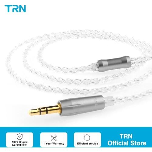 TRN A2 Balanced Cable Silver Plated Cable HIFI Earphone MMCX/2Pin Connector Use For TRN V10/V20/V60 TFZ HQ8 HQ6 HQ5 V90 TRN