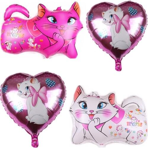 Marie Cat Aluminum Foil Balloons Kids Toys Supplies Girls Birthday Party Baby Shower Decoration Palace Cat Balloon