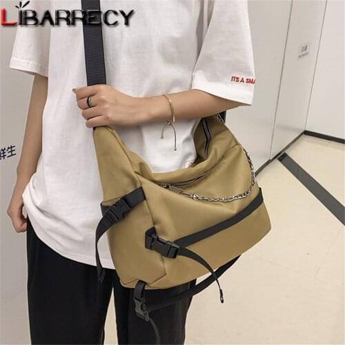 2021 High Quality Nylon Ladies Shoulder Bag Fashion Chain Design Women Messenger Bags Solid Color Designer Womens Travel Bag