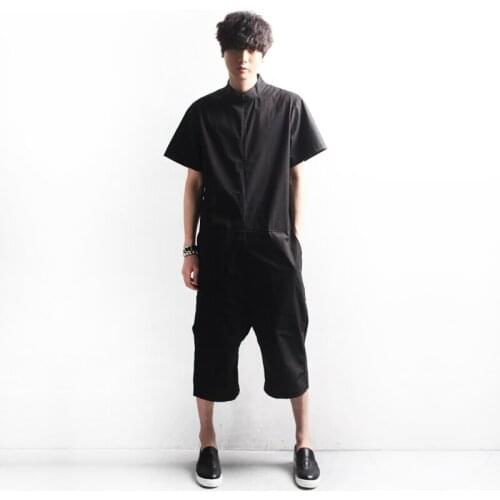 XS-6XL!!Male punk slim casual fashion tooling jumpsuit work wear plus size mens clothing