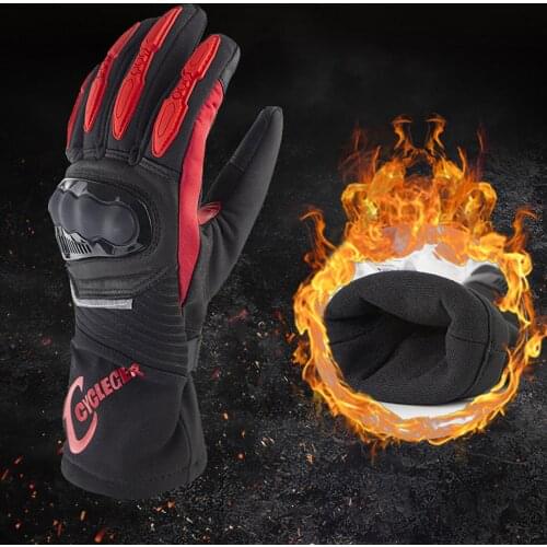1 Pair Men Winter Waterproof Wear-Resistant Outdoor Sports Riding Snow Gloves Motorcycle Accessories