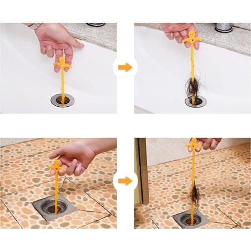 1pcs Cleaning Pull Hair Bathroom Floor Drain Sewer Dredge Device Small Tools Household Items Toilet Sink Bathtub Cleaning Brush