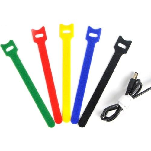 10pcs/lot Cable Tie Wire Reusable Cord Organizer Wire T-type 15*1.2cm Colorful Computer Data Cable Power Cable Tie Straps