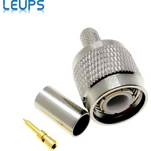 10PCS TNC Male Plug Crimp RG58 RG142 RG223 LMR195 50-3 Cables RF Connector