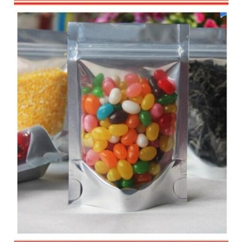 17cm*23cm+4CM,100pcs zip lock Seal aluminum foil bag,packing bags free shipping