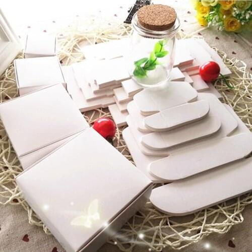 30Pcs Blank Small White Black Soap Cardboard Paper Boxes,Small Black Krfat Paper Candy Gift Packaging Boxes Craft Box