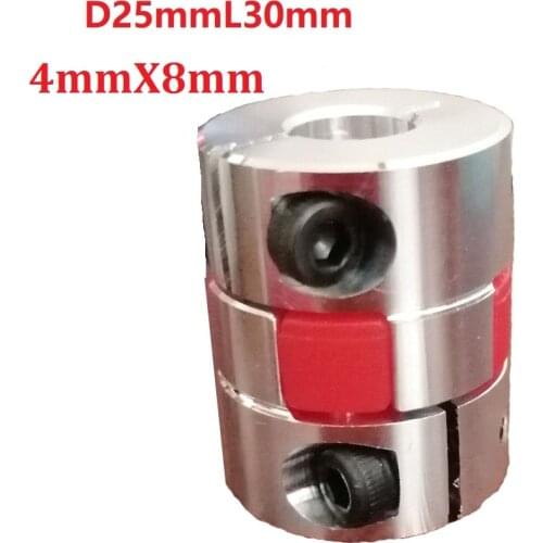 4x8 D25L30 Aluminum connector 1pcs Alloy Flexible Coupling For Stepper Motor Coupler Shaft Couplings 3D Printer Parts
