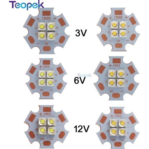 5pcs Cree XPG2 XP-G2 4Chips 18W LED Emitter instead of MKR XHP50 Cool White Warm White LED 3V/6V/12V with 20MM Coper PCB
